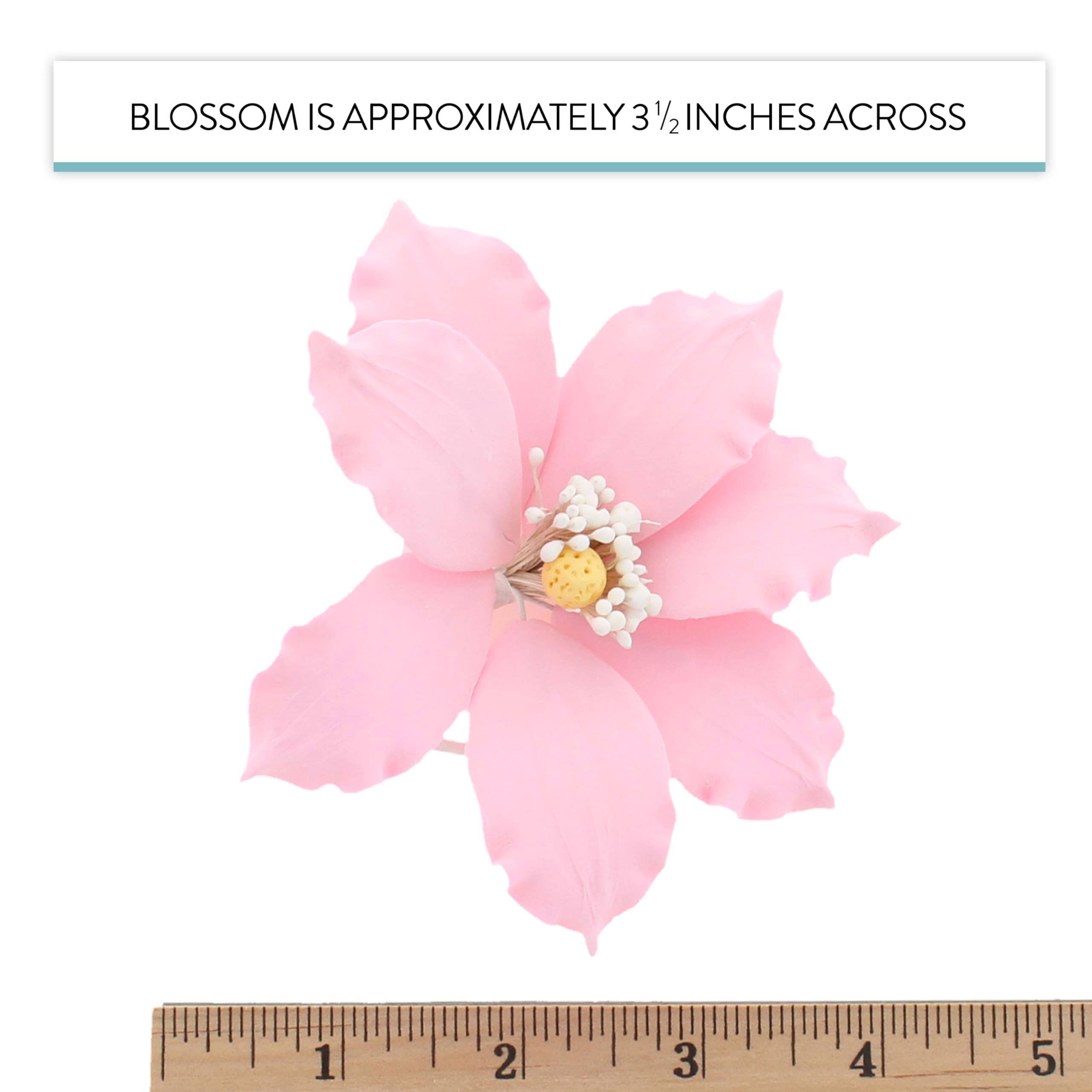 Global Sugar Art - Wholesale Taart/cupcaketopper - Clematis suikerbloemen van gum paste voor taarten door Global Sugar Art, roze, 3 stuks6