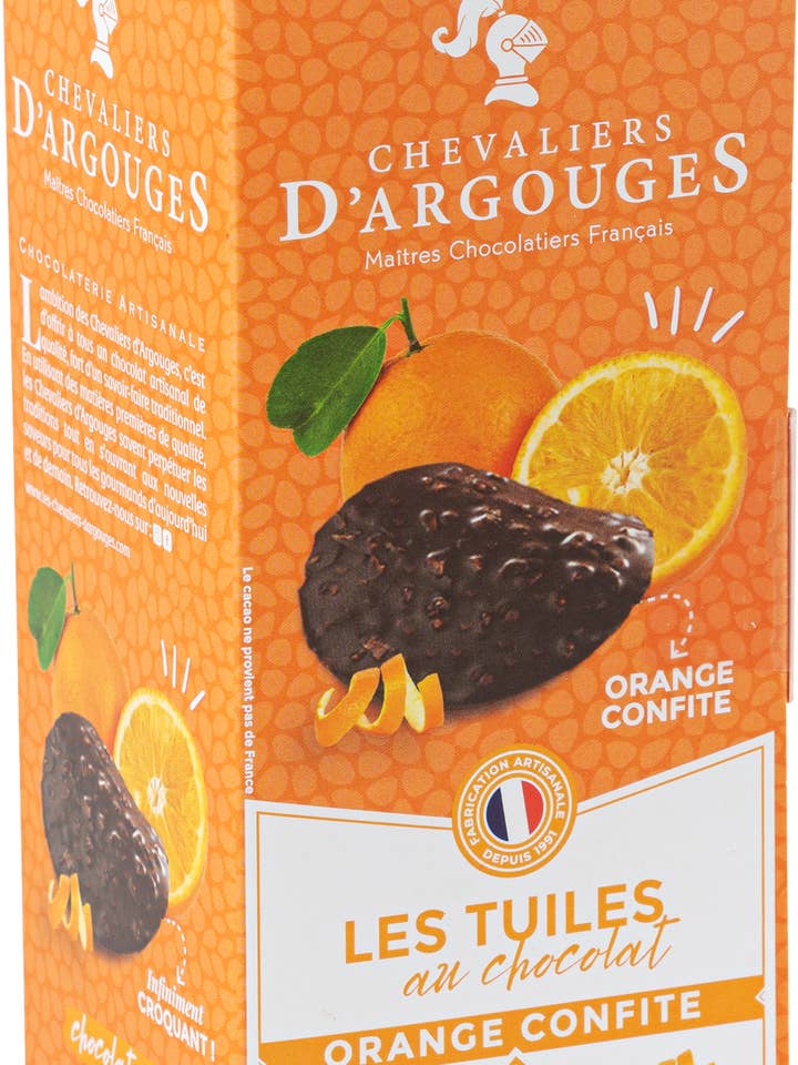 Chevaliers d'Arg · Candied orange slices w/ dark chocolate for wholesale by French Feast
