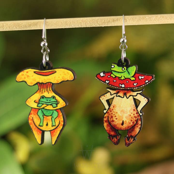 Funguise™ Earring Set - Toadstool Twins for wholesale by Funguise Friends by WkdWest