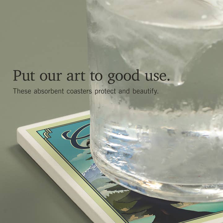 Lantern Press - Wholesale Coasters - CERAMIC COASTER Colorado, Lithograph3