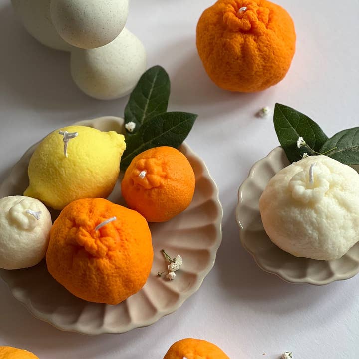 Maison Bohiti - Wholesale Novelty Candle - Soy wax Orange shaped candles / Tangerine Fruit Candle