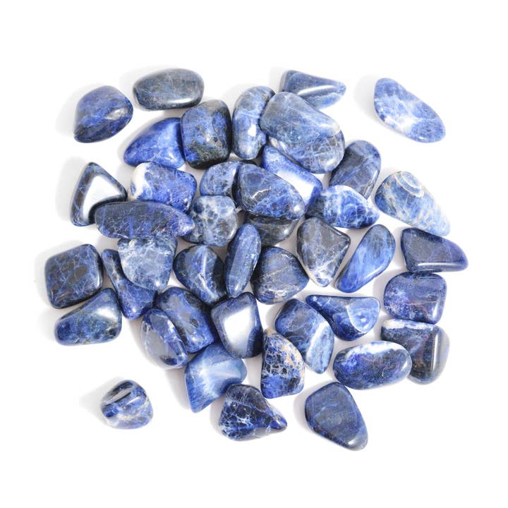 Sodalite Tumbled Gemstones for wholesale by British Fossils