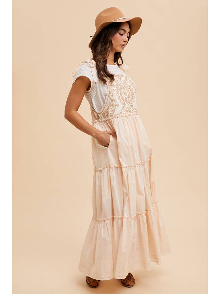 In Loom - Wholesale Dress - Women's - EMBROIDERED APRON DRESS