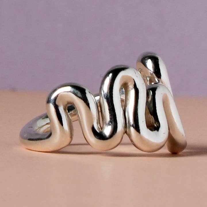 The Size 6 Sculptural Wavy Ring for wholesale by Khirea Jewels