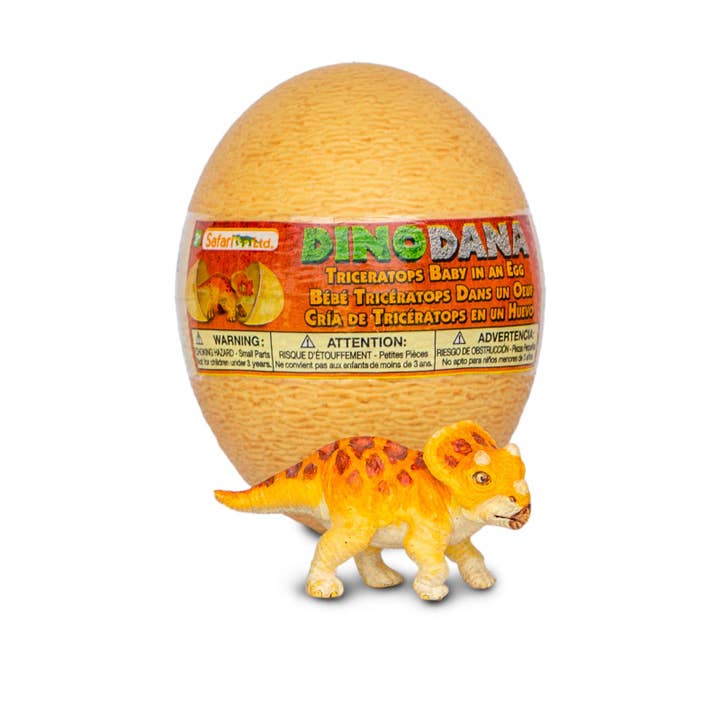 Safari Ltd. - Wholesale Figurine Toy - Kids - Dino Dana Triceratops Baby with Egg