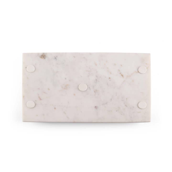 INOX artisans - Wholesale Decorative Tray - INOX Marcella Marble Tray with Leaf Handles3