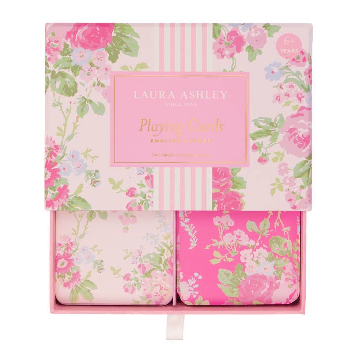 Laura Ashley English Garden Set of 2 Playing Cards for wholesale by Eccolo