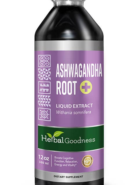 Ashwagandha Root Liquid Extract 12oz- Herbal Goodness for wholesale by Herbal Goodness