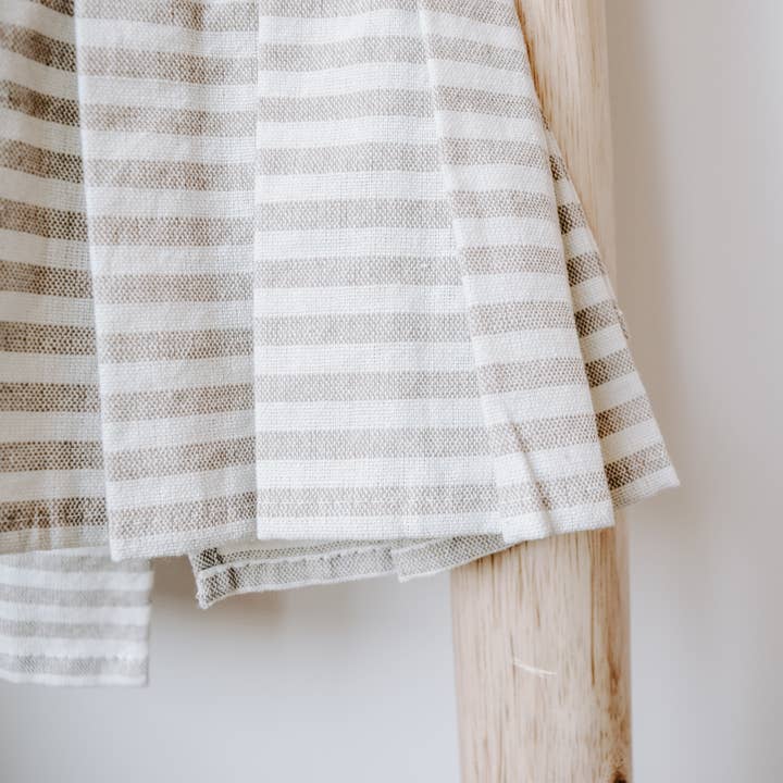 Sweet Water Decor - Wholesale Hand Towel - Striped Hand Towel with Ruffle, Grey - Home Decor & Gifts