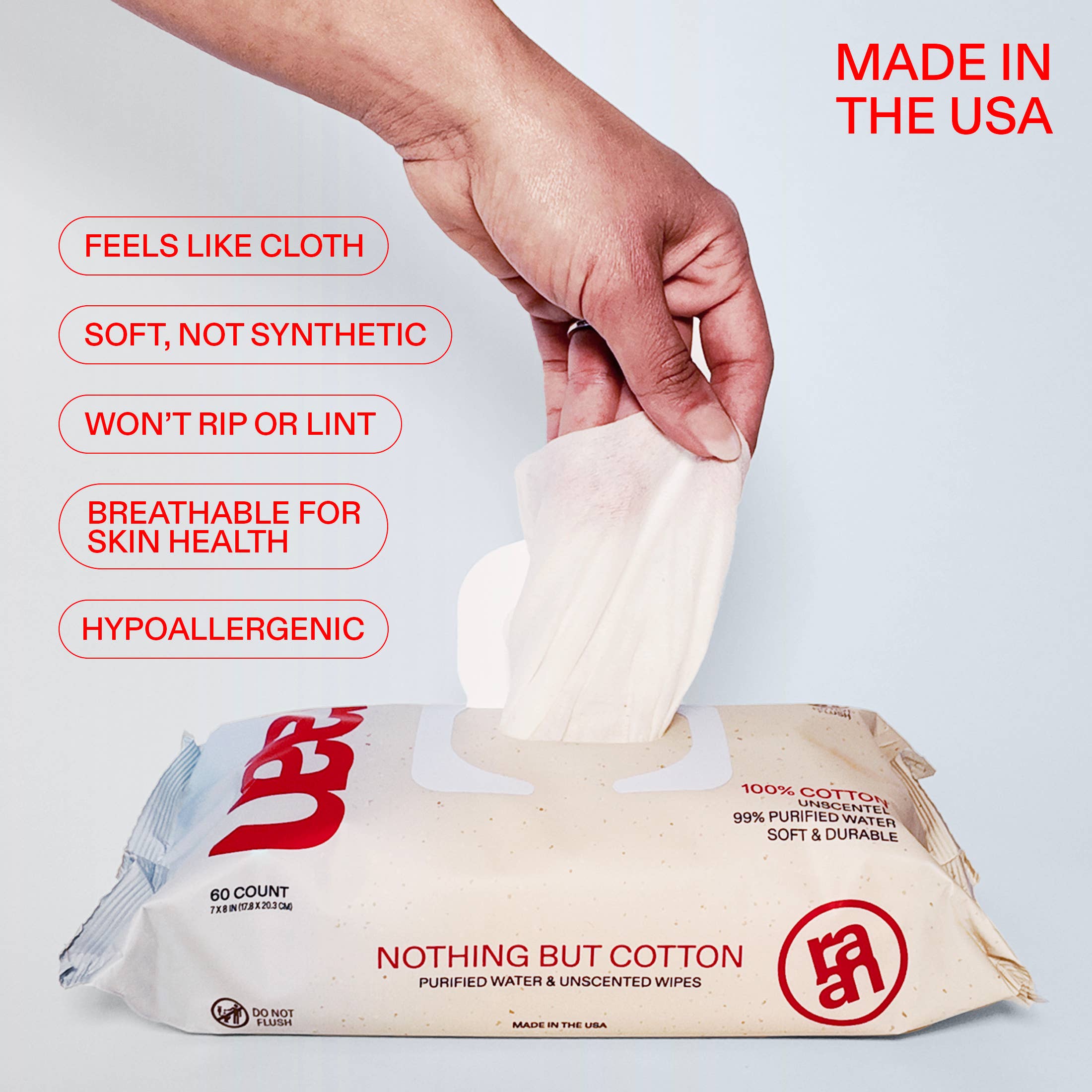 Raan inc - Wholesale Face & Body Wipes - Raan Wipes – Single Flatpack (Tester / Sample)5