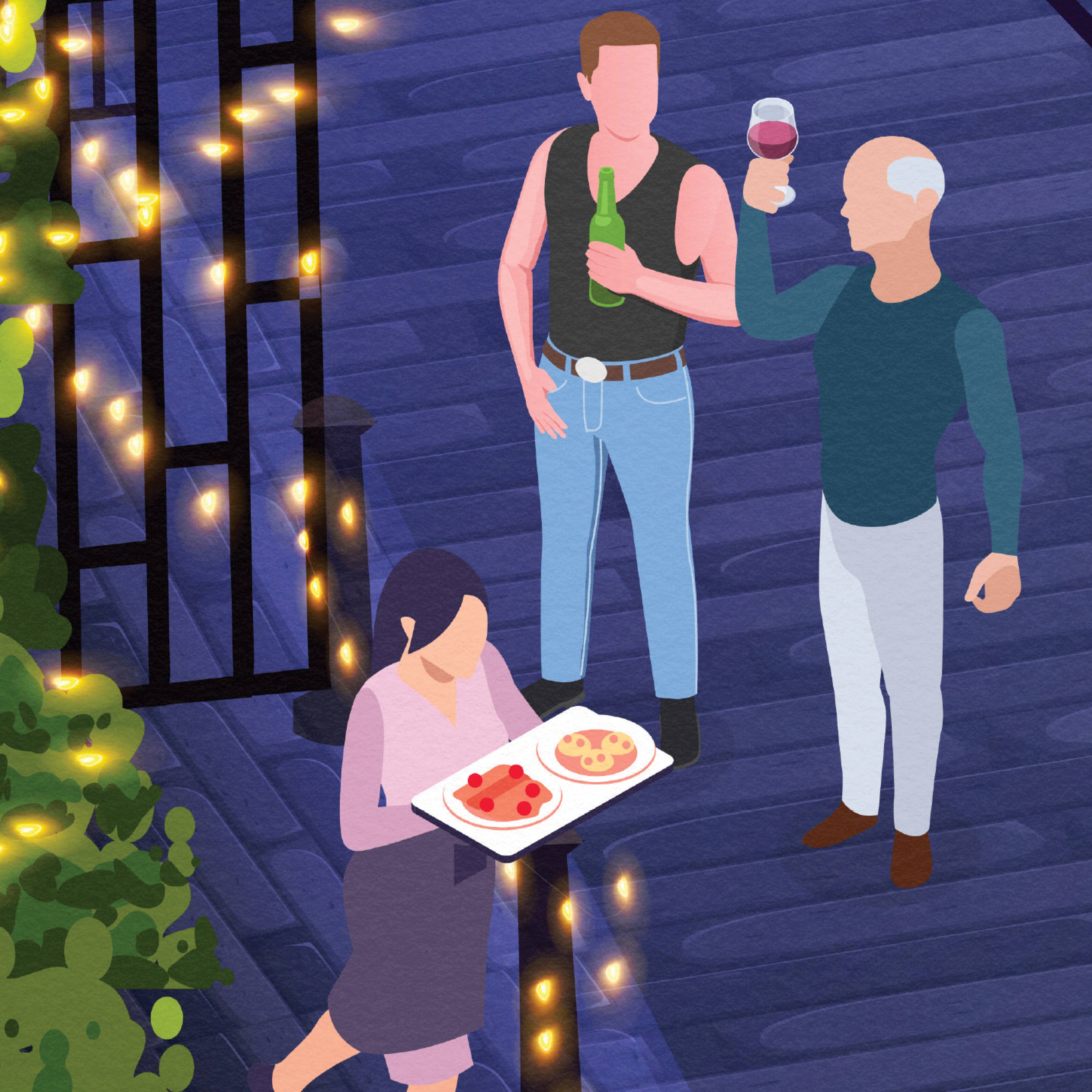 Printagonist – wholesale Poster – Ashton Lane Poster, Vintage looking Glasgow street illustrat2