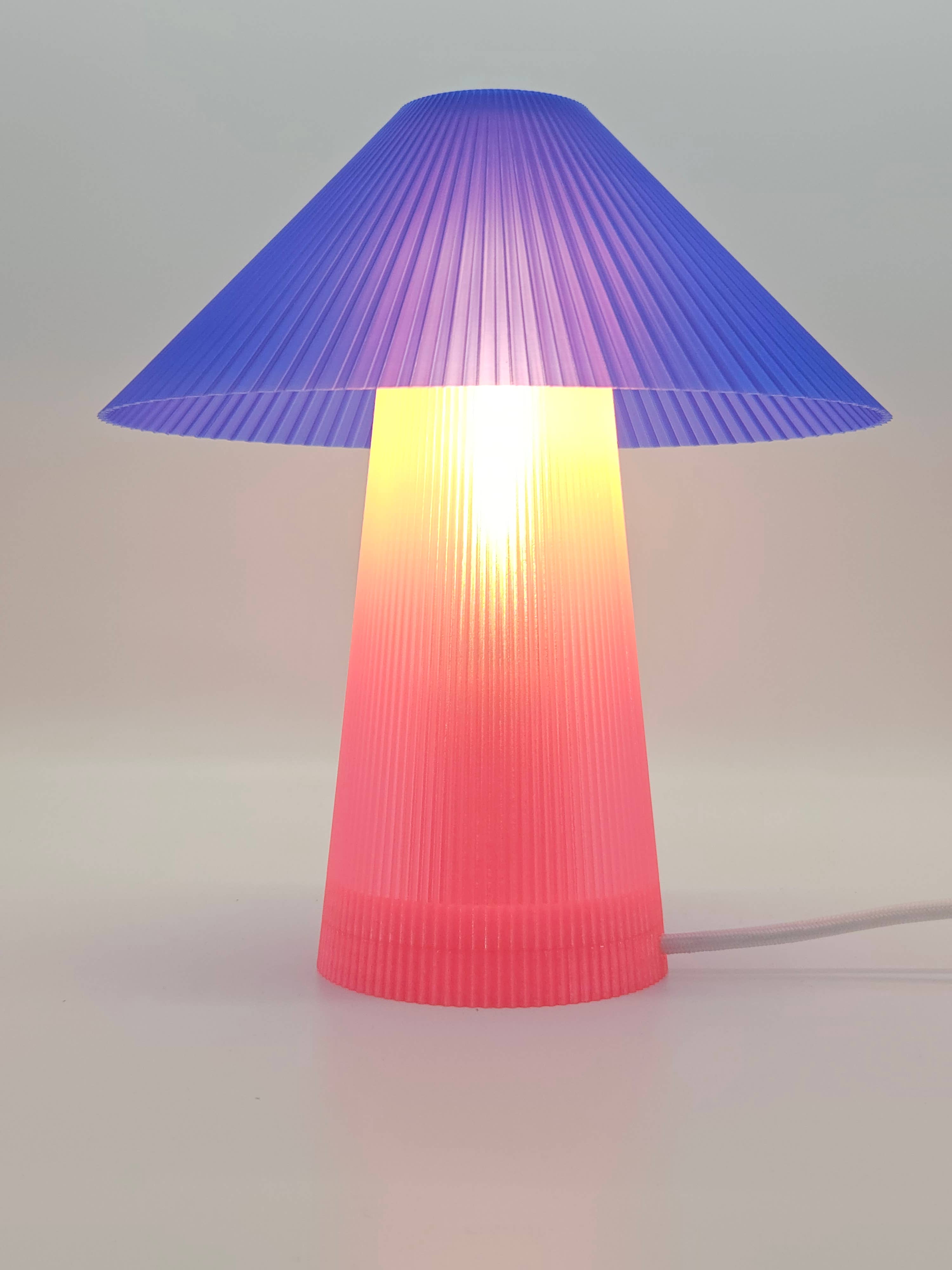 Coast Fig - Vendita all'ingrosso Lampada da scrivania/d'accento - Lampada da tavolo Straigt shroom (Rosa vibrante-Blu)0