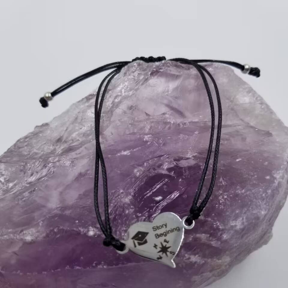 magnolia jewelry - Wholesale Charm/Dangle Bracelet - Graduation Story Begining Heart Bracelet1