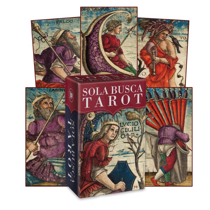 Sola Busca Tarot Mini Pocket Size Cards Lo Scarabeo for wholesale by Cardshouse