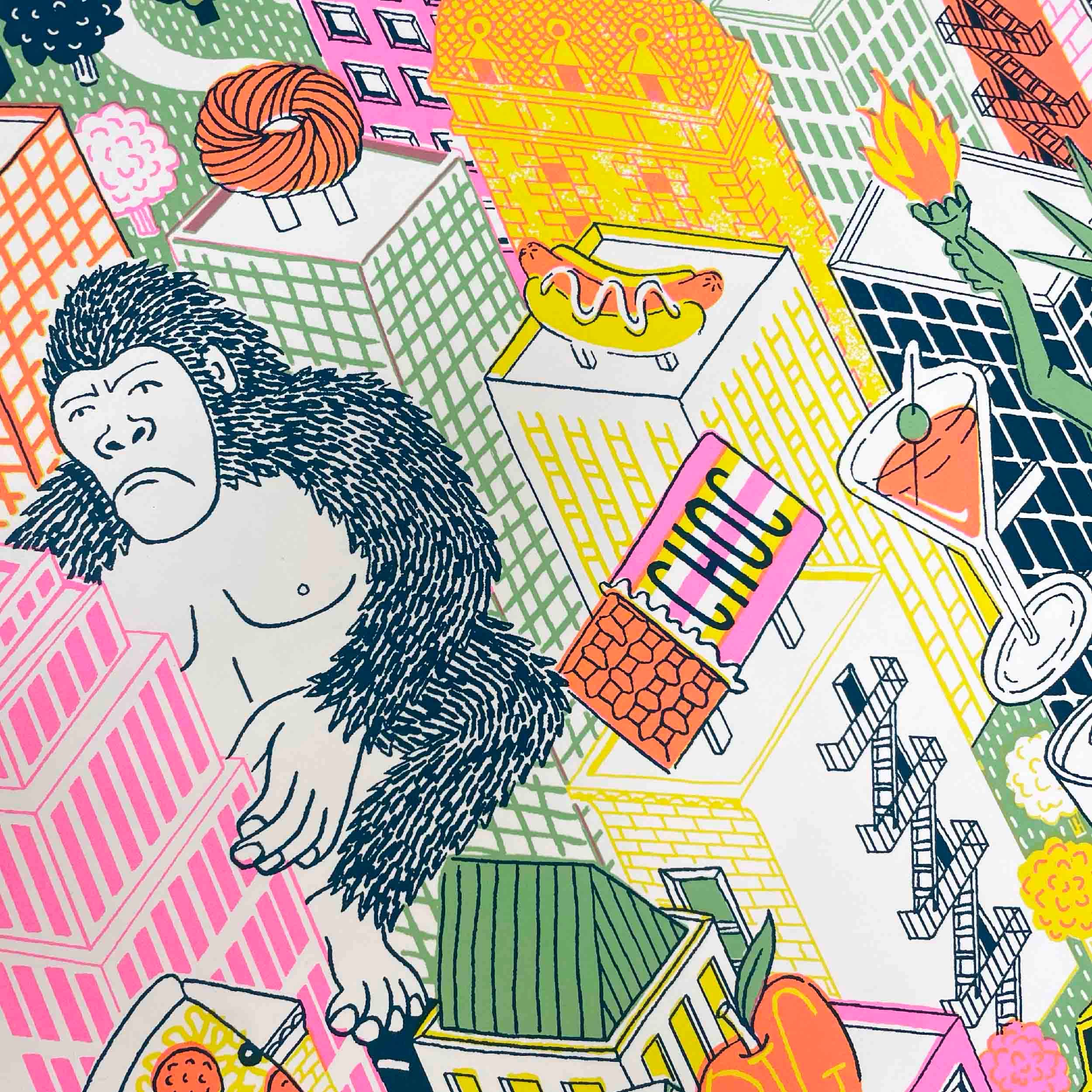 Jacqueline Colley - Wholesale Art Print - A2 New York City Silk screen print 2nd Edition4