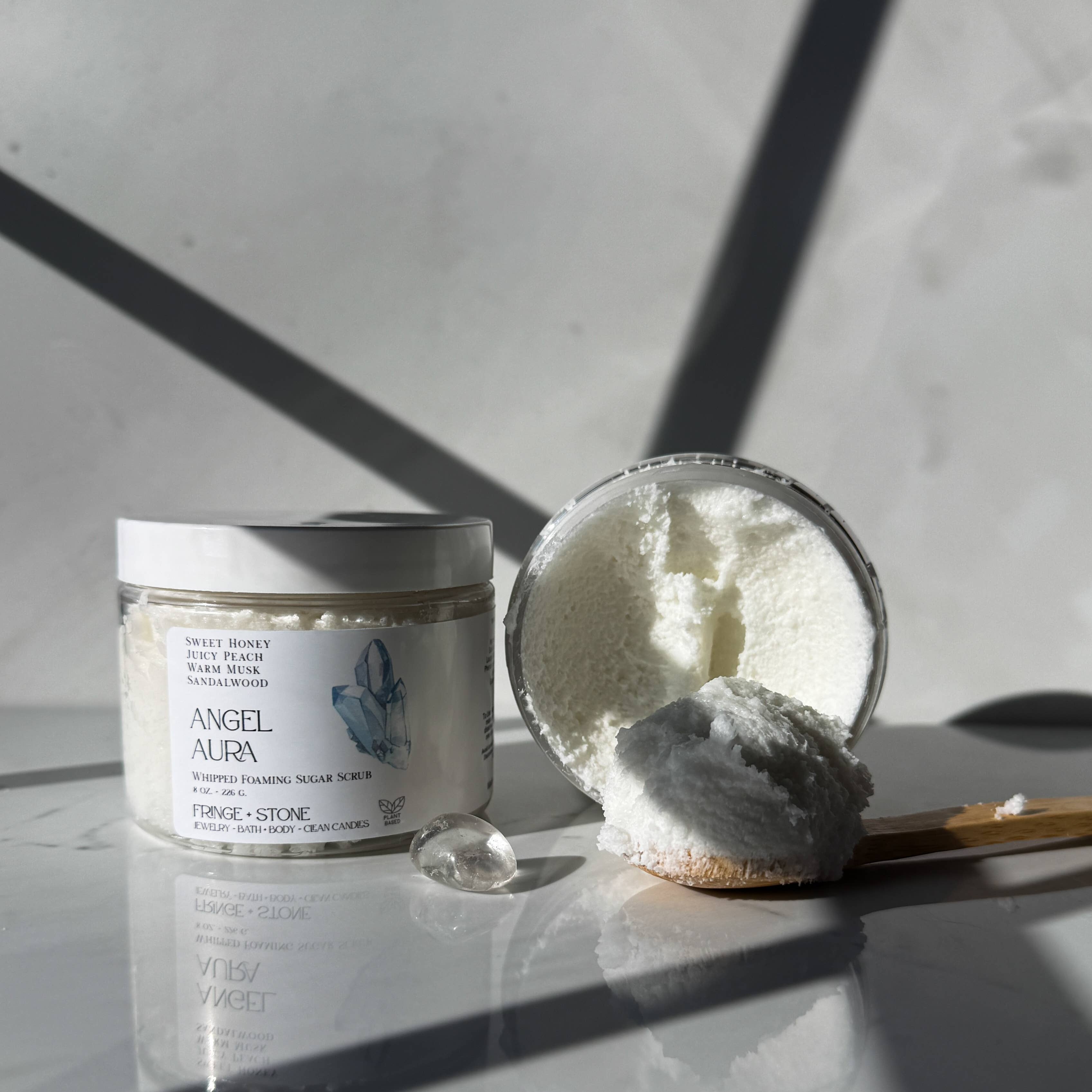 Fringe + Stone - Wholesale Body Scrub/Exfoliant - ANGEL AURA - WHIPPED FOAMING SUGAR SCRUB1