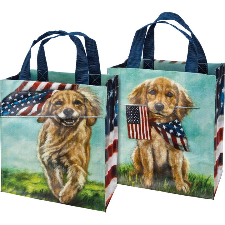 Dogs And Flags Daily Tote for wholesale by Primitives by Kathy