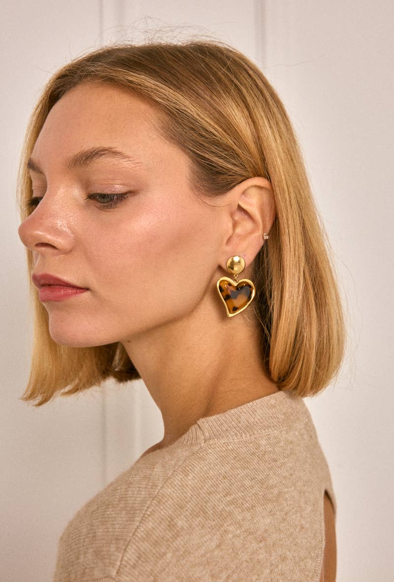 Gold Stainless steel earrings 124RX180 for wholesale on Faire2