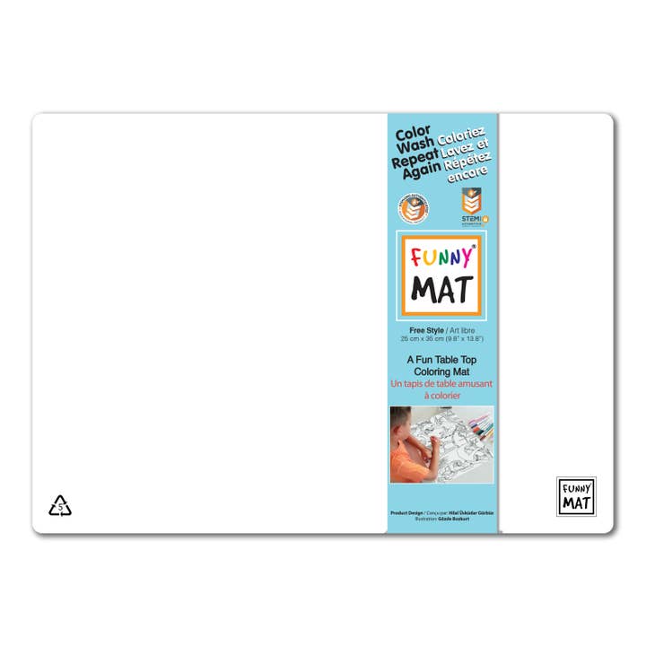 Tapis à colorier de table, taille compacte, style libre pour la vente par Funny Mat