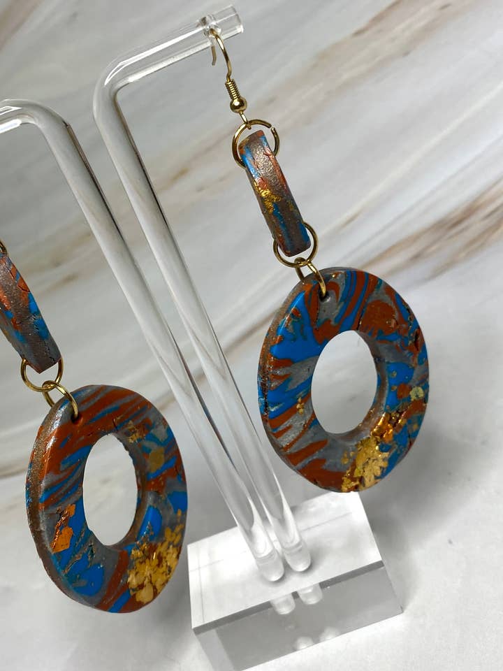 Open Oval Two Tier Dangle for wholesale by Oreilles Fantaisie LLC