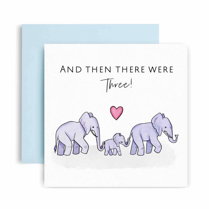 Congratulations New Baby Then there were Elephant for wholesale by Huxters
