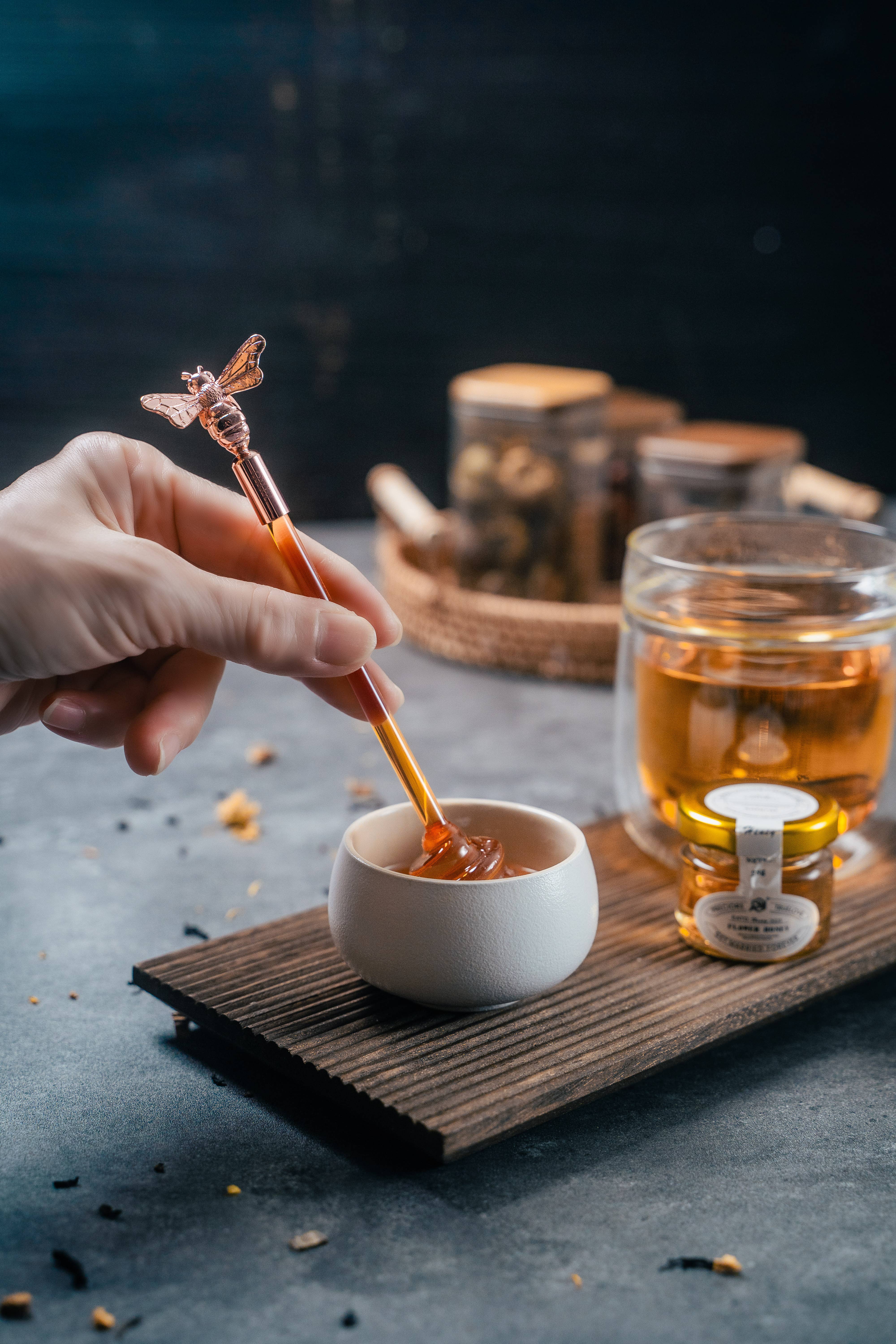 01living Ltd - Wholesale Honey Dipper - Glass Honey Dipper with Bee Head6