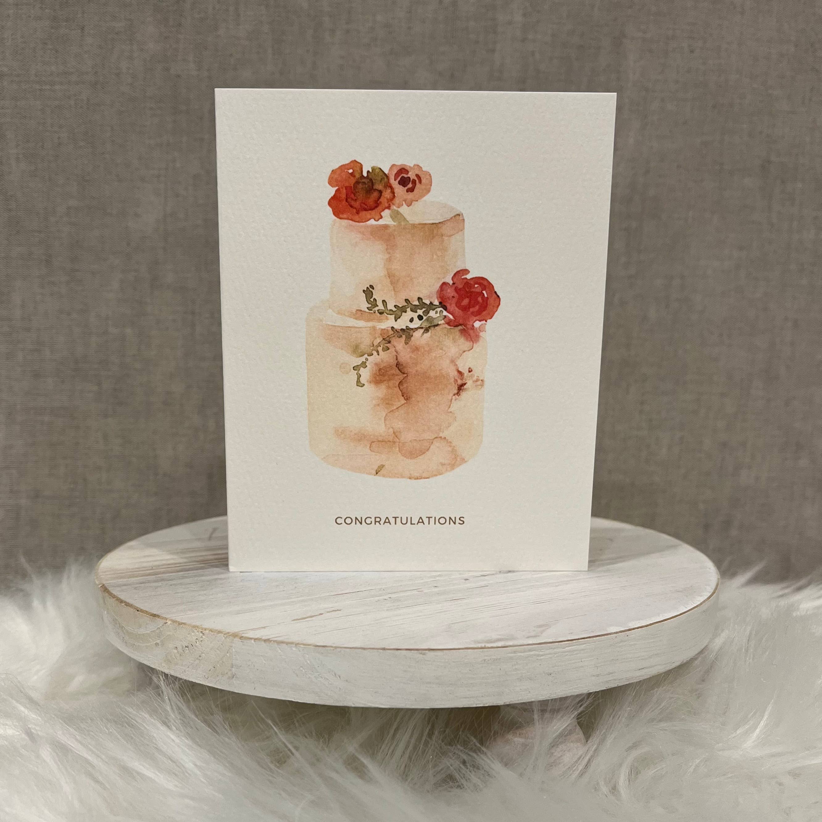 Paper Kuts - Wholesale Wedding Card - Congratulations Peach Wedding Card - Includes Kraft Envelope4