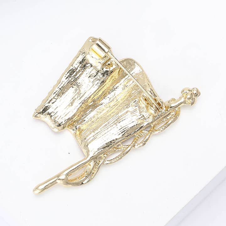 Tourtiwi - Wholesale Brooch - Alloy Enamel Rhinestone American Flag Brooch5