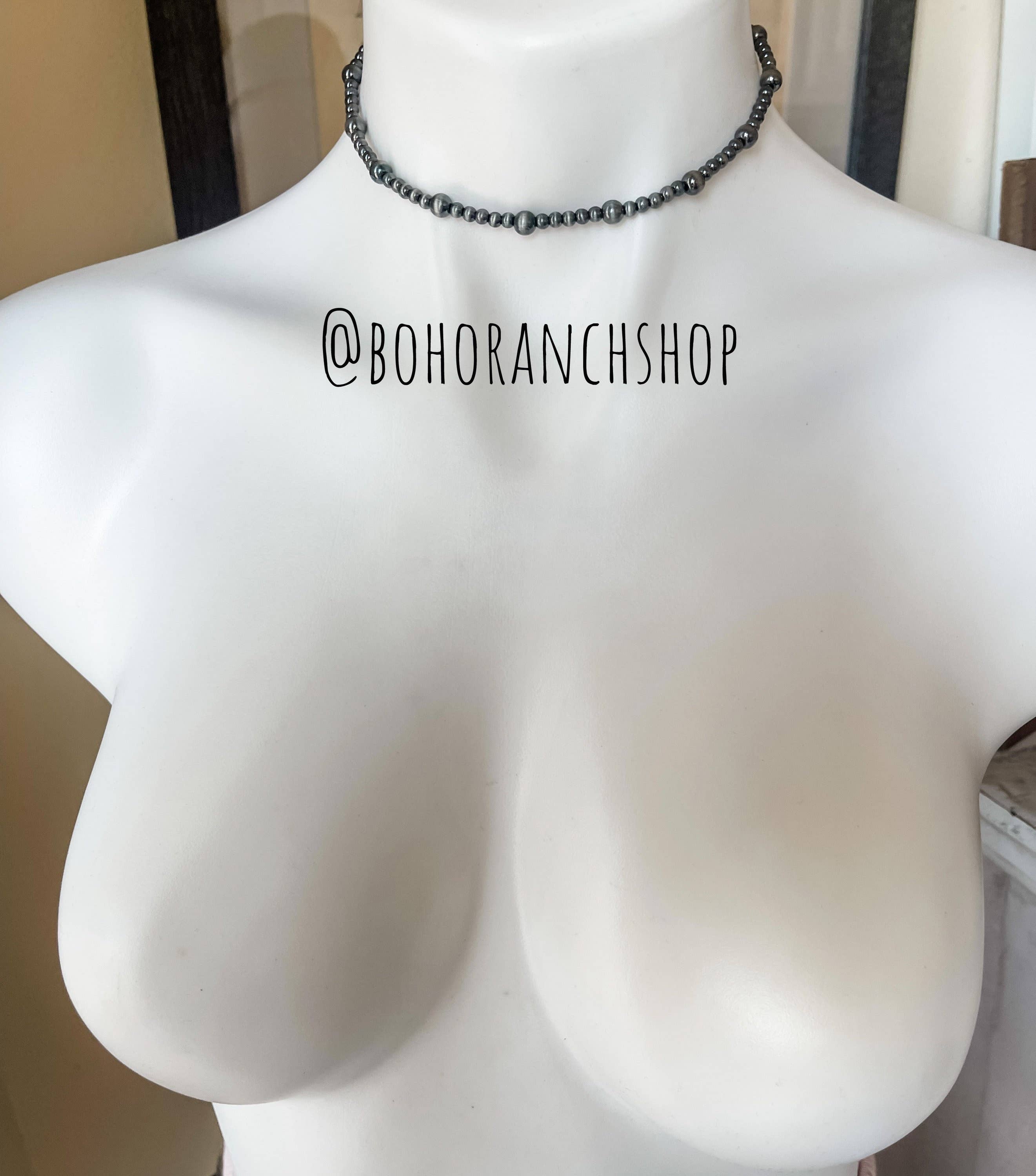 Boho Ranch Shop - Wholesale Choker/Collar - Western Navajo Style Choker Necklace 4mm7