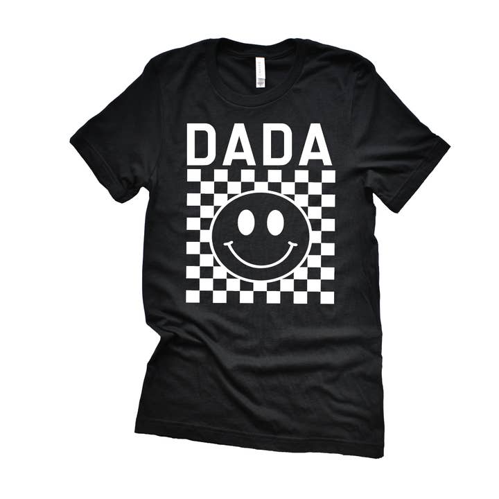 Dada Smiley-T-Shirt mit Karomuster für den Großhandel von SBG Co.