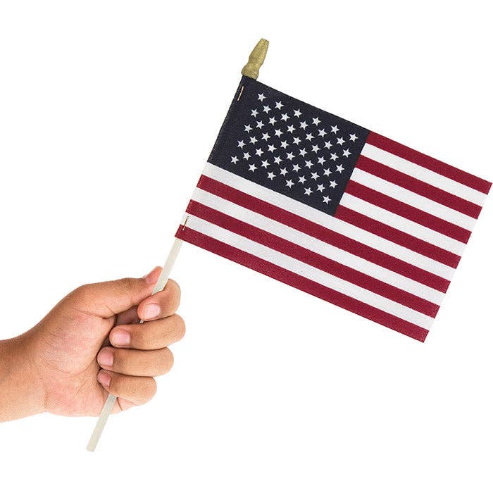 Bulk Party Decor - Wholesale Flag - Bulk Small Cloth American Flags (36 per Case)1
