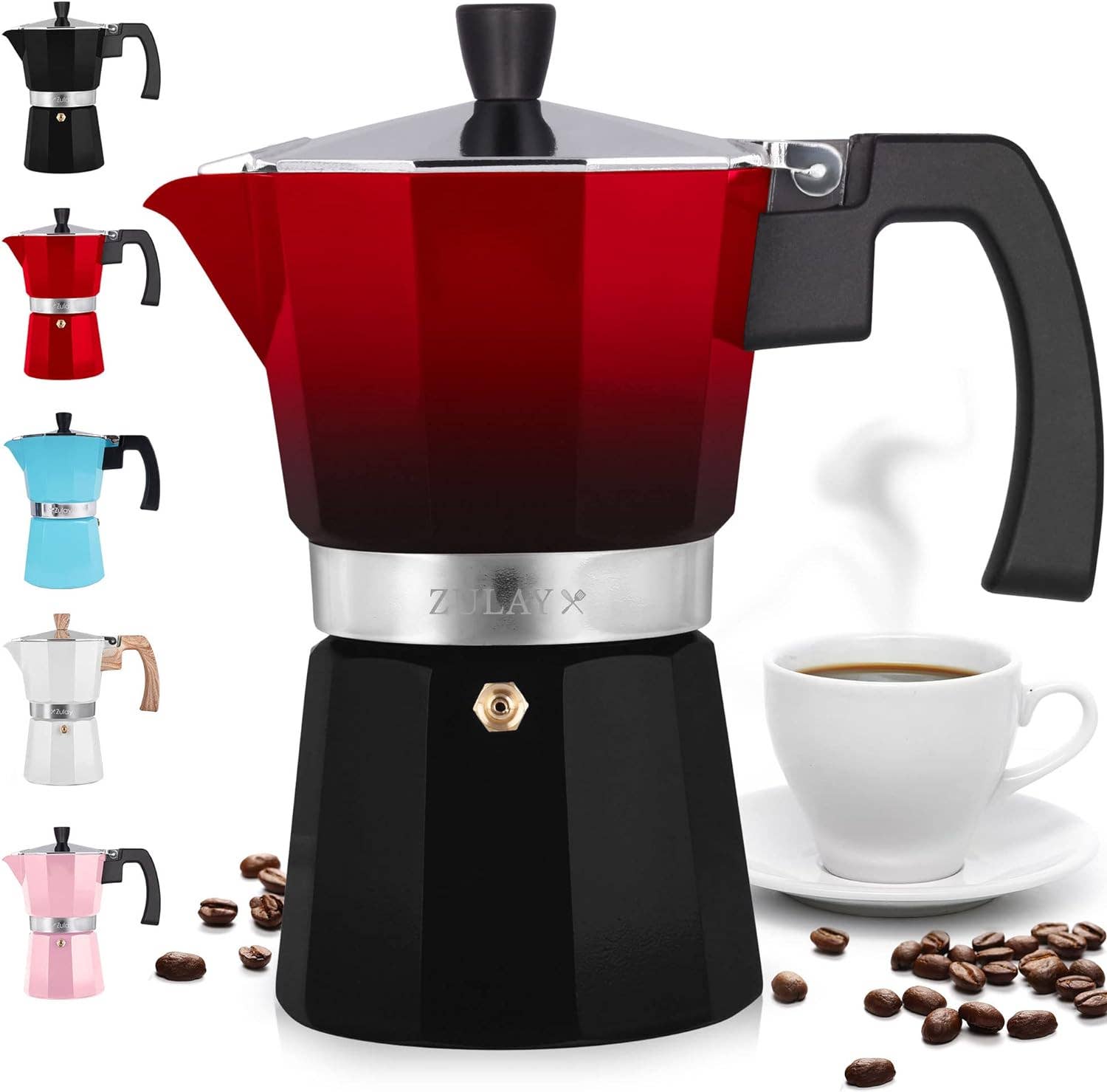 Zulay Kitchen - Wholesale Espresso Maker - Stovetop Espresso Cup Moka Pot - 5 Cup21