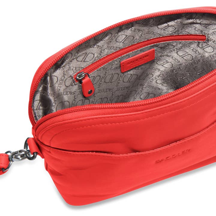 SADDLER - Wholesale Crossbody Bag - Women's - SADDLER BROOKLYN Leather Zip Top Handbag - Adjustable Shoulder Strap, Multiple Pockets - RFID Protected