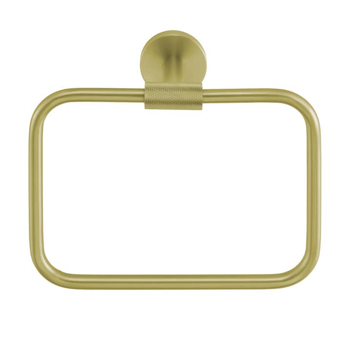 Avallon Towel Ring in Brushed Gold for wholesale by Swiss Madison