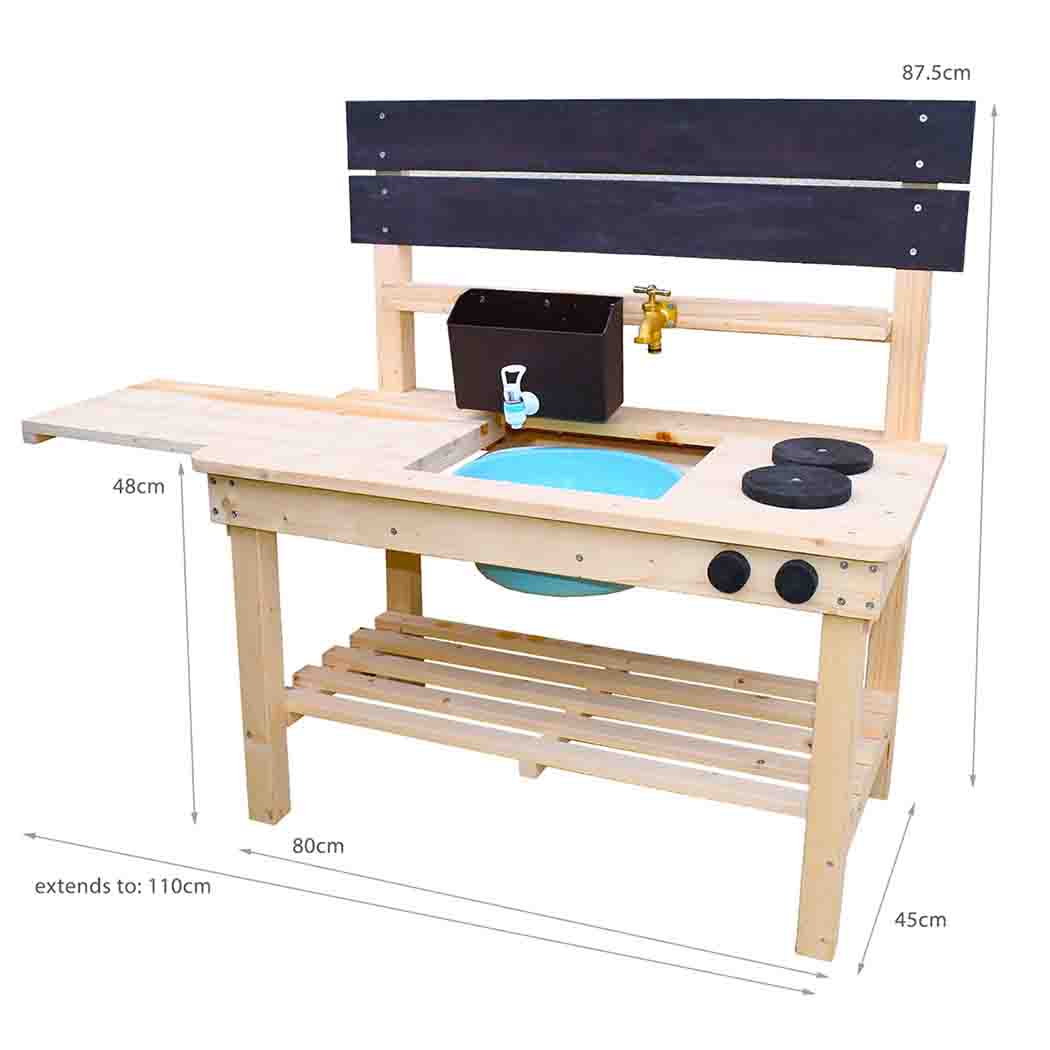 Big Game Hunters – wholesale Wood toy – Child – Double Mud Kitchen - With Working Tap3