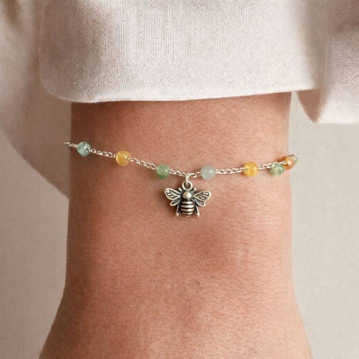 Anthéa Silver Necklace and Bracelet Set for wholesale by Mieles Anta