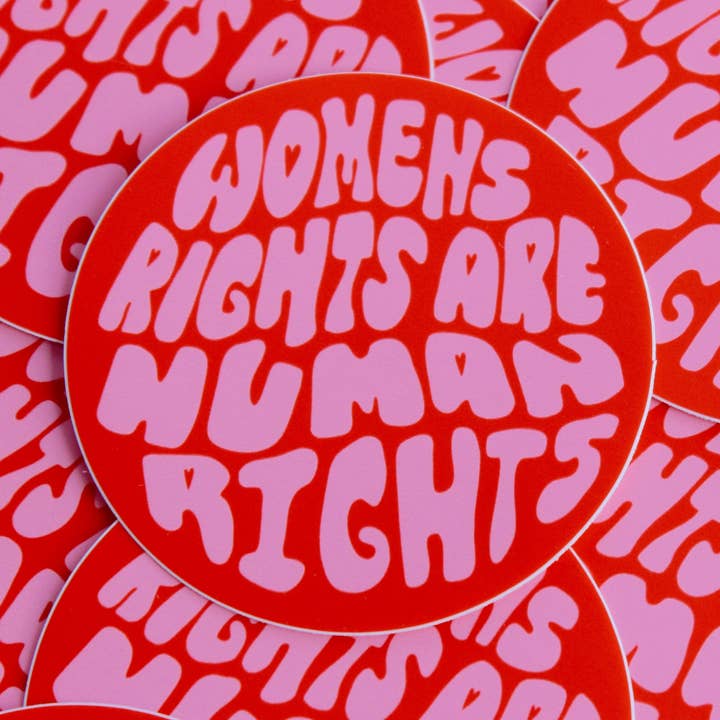 pegatina de los derechos de la mujer son derechos humanos para venta al por mayor de divine variety