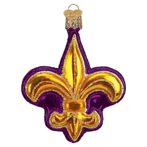 Purple Fleur-de-lis Ornament Old World Christmas 36318 for wholesale by Trendy tree