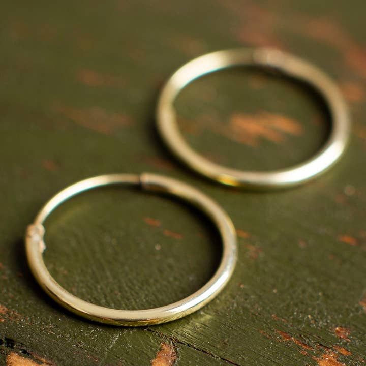 Volenia Silver - Wholesale Hoop Earrings - Women's 925 Sterling Silver Gold-Plated Hoop Earrings2