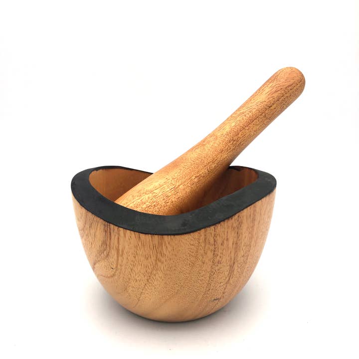 Women of the Cloud Forest - Wholesale Mortar & Pestle - Tropical Hardwood Mortar & Pestle - Rustic3