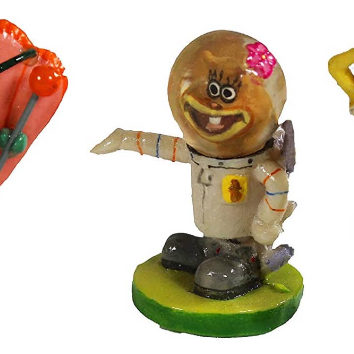 Penn-Plax - Wholesale Ornament Set - SpongeBob 6-Piece Mini Aquarium Ornament Set3