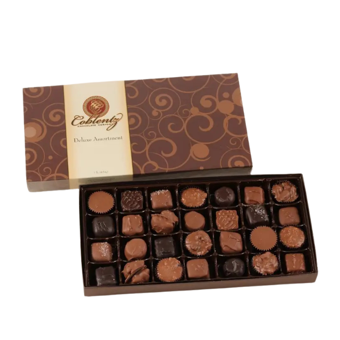 Coblentz Chocolate Company - Wholesale Chocolate Box - Deluxe Assortment Gift Box 16 oz1
