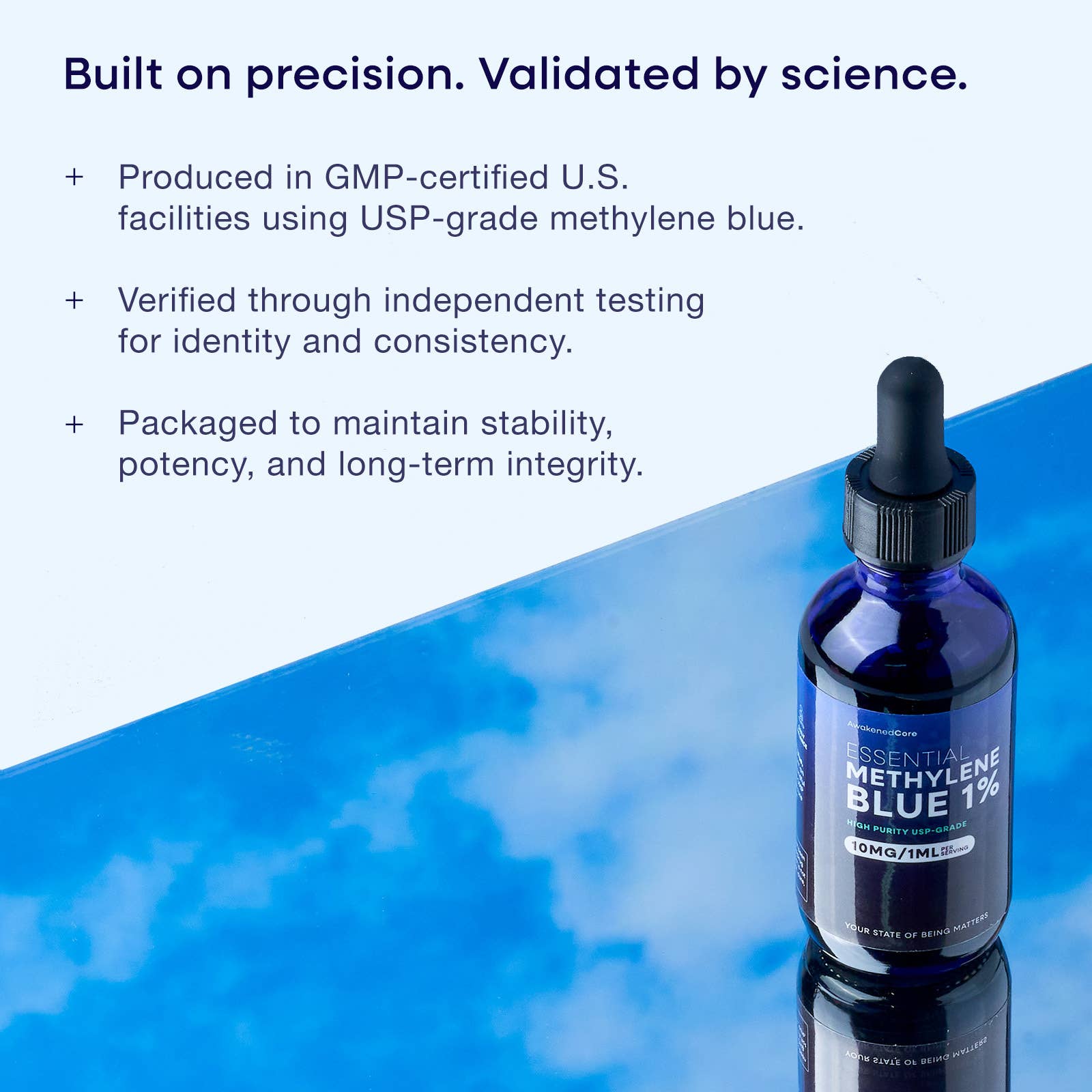 AwakenedCore – wholesale Oral supplement/vitamin – Methylene Blue - USP Grade & Lab Tested - Liquid Drops1