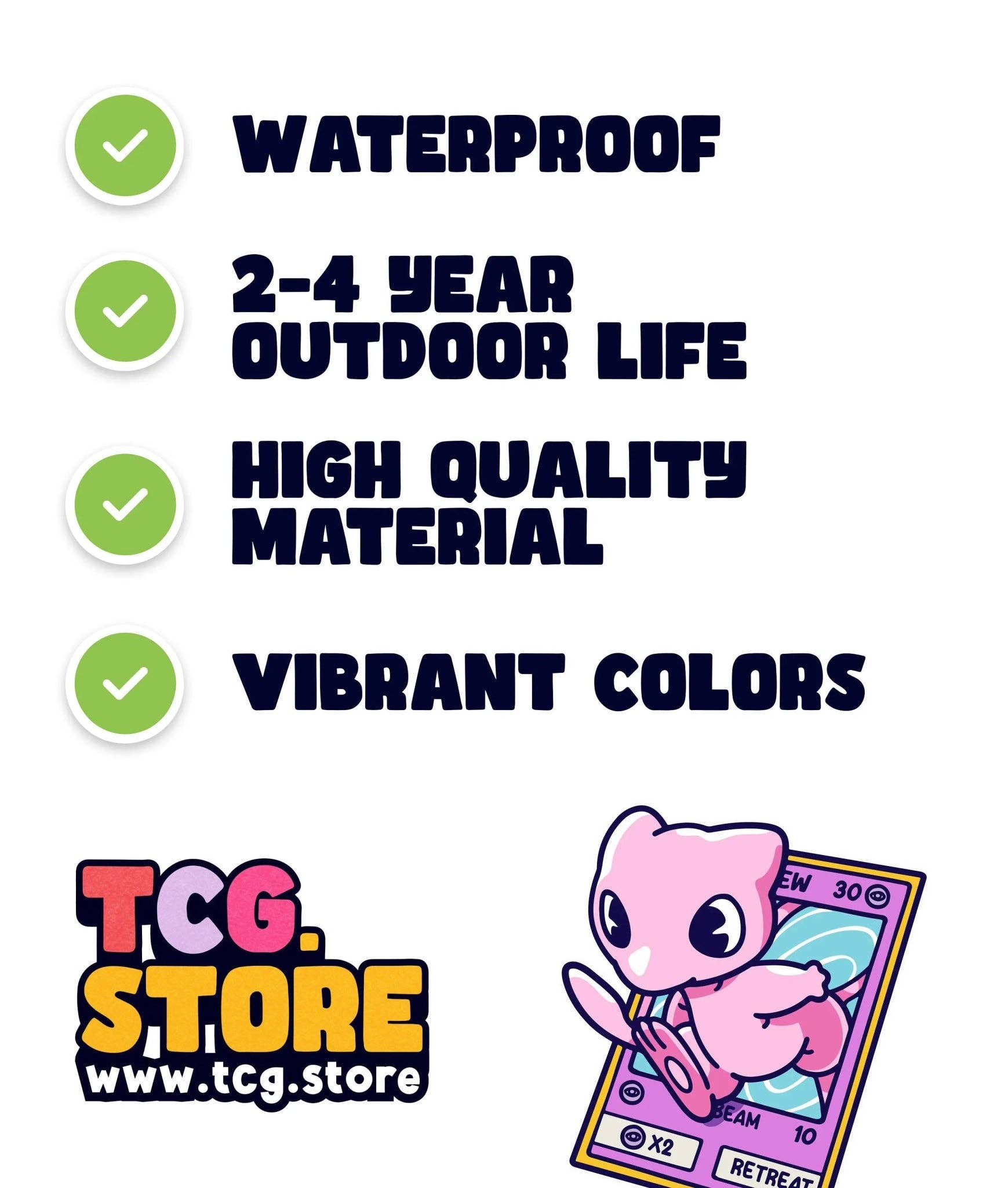 TCG.Store - TCGDOTSTORE - Wholesale Sticker - Mew Pokémon Sticker7