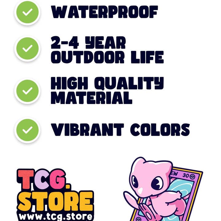 TCG.Store - TCGDOTSTORE - Wholesale Sticker - Mew Pokémon Sticker7