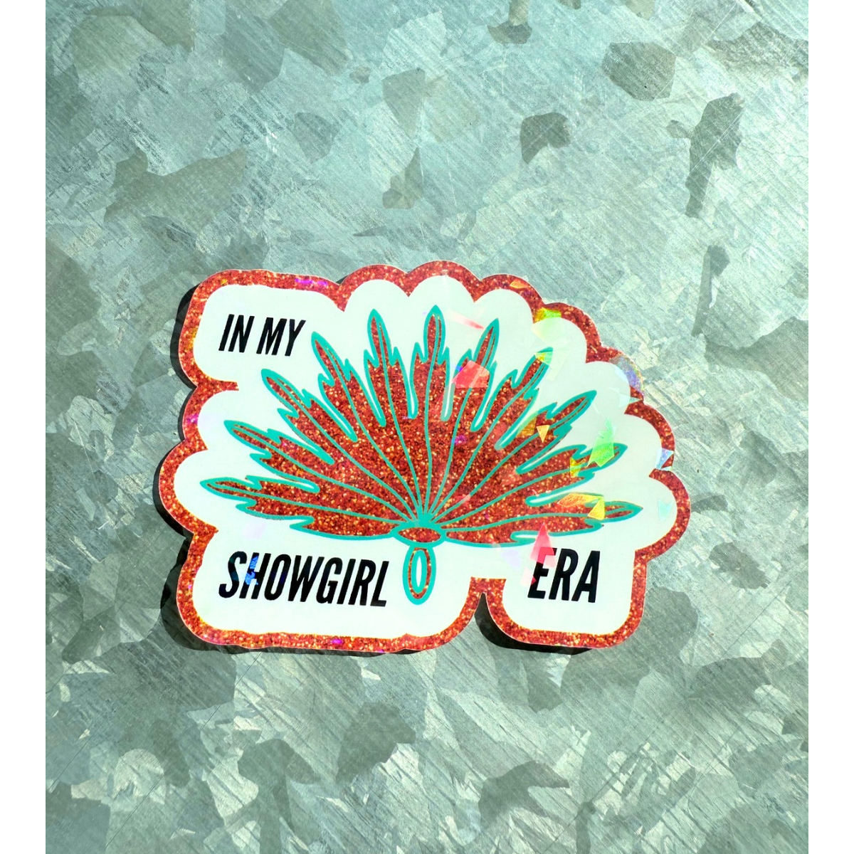Typo Lettering Co - Wholesale Sticker - In my showgirl era holographic waterproof fan sticker1