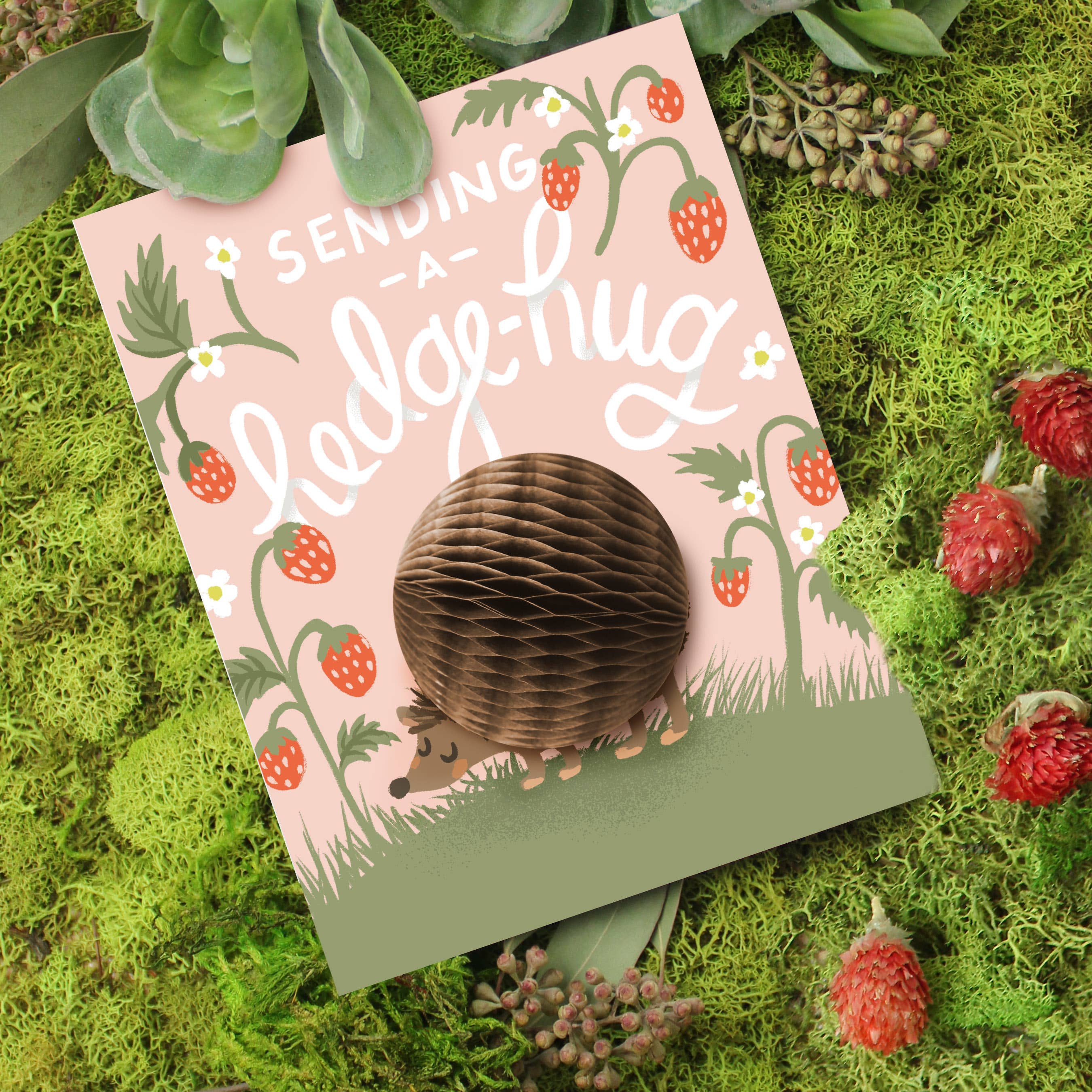 Inklings Paperie - Wholesale Friendship Card - Pop-up Card - Hedgehug - Friendship/Encouragement3