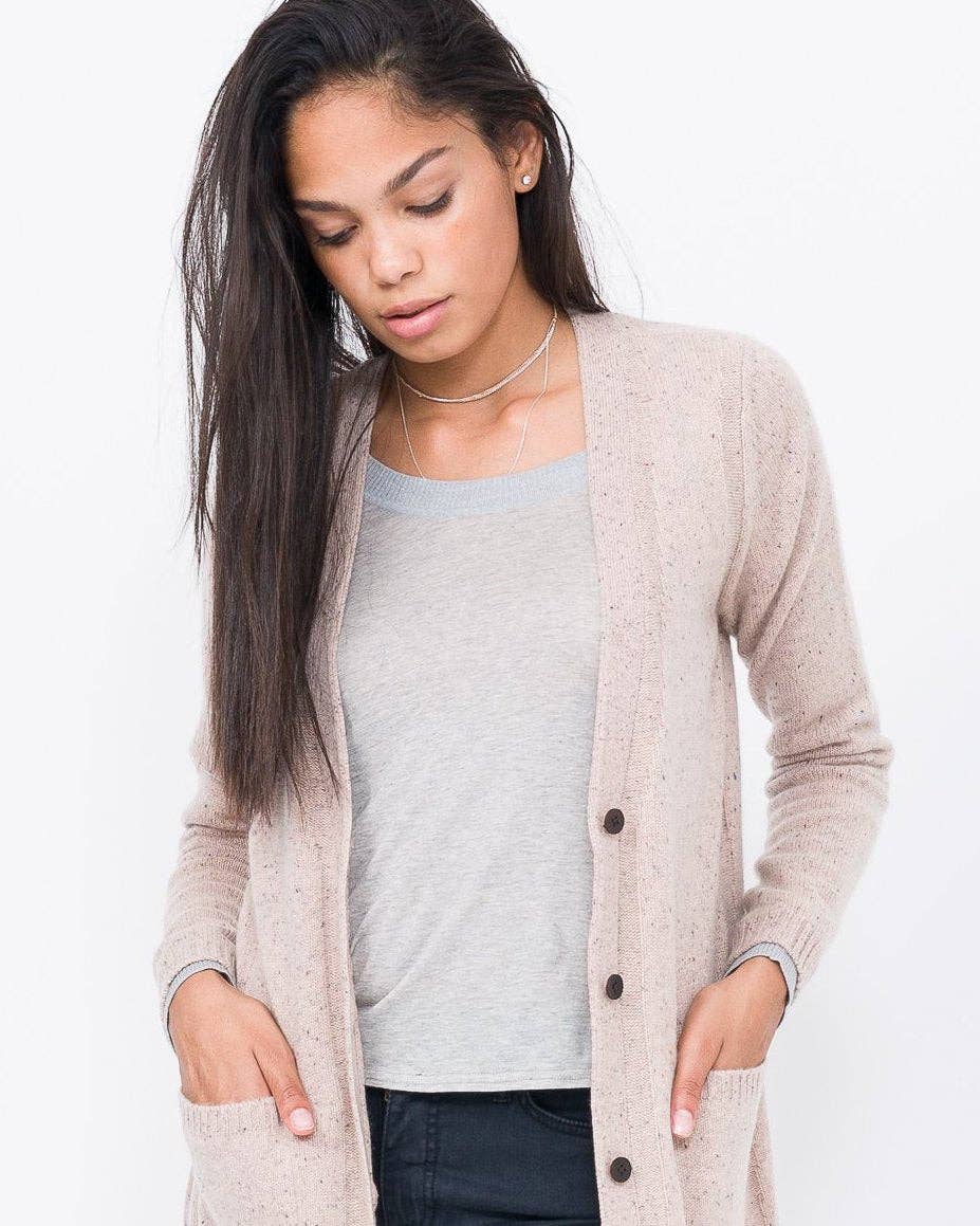 QUINN - Wholesale Cardigan - Women's - Cashmere Boyfriend Cardigan13