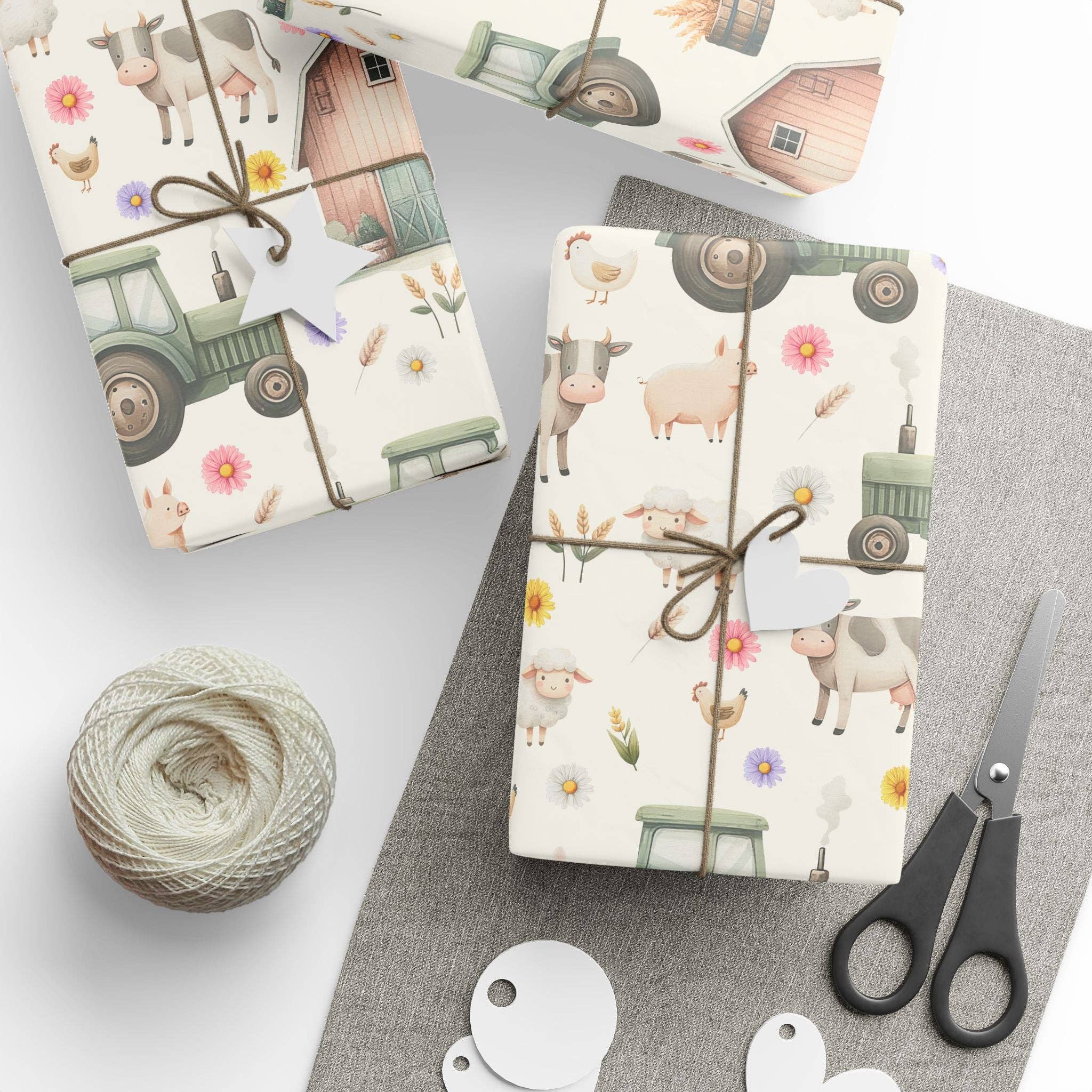 Lokipawz - Wholesale Flat Wrap - Cute Barnyard Gift Wrap6