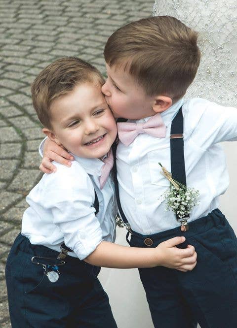 Dickie Bow – wholesale Bow Tie - Kids – Tallulah Boys Dusty Pink Bow Tie3